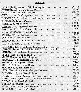 ORAN GUIDE 1960 hotels